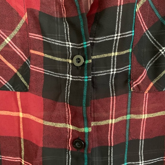✨5 for $25✨ Forever 21 Women’s Sheer Flannel stop - Picture 4 of 5
